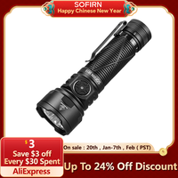 Sofirn SR15 4500lm Powerful Flashlight SFT25R LED Light 21700 USB C Rechargeable 5V/3A Charge and Discharge Torch