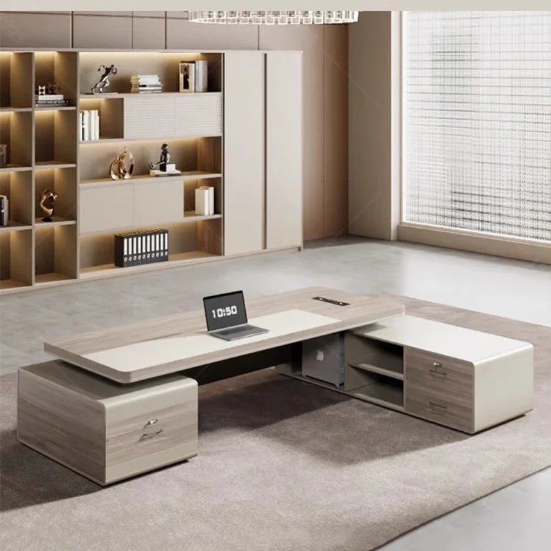 

ZExecutive Desk Office Work Multifunctional Reception Corner Furniture Room Minimalist Simple Table Desktop Multifunction Home