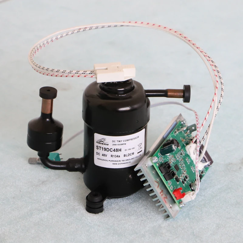 ミニコンプレッサー 小型ポータブルエアコンコンプレッサー,小型スプレー機,12v24v48v,最大