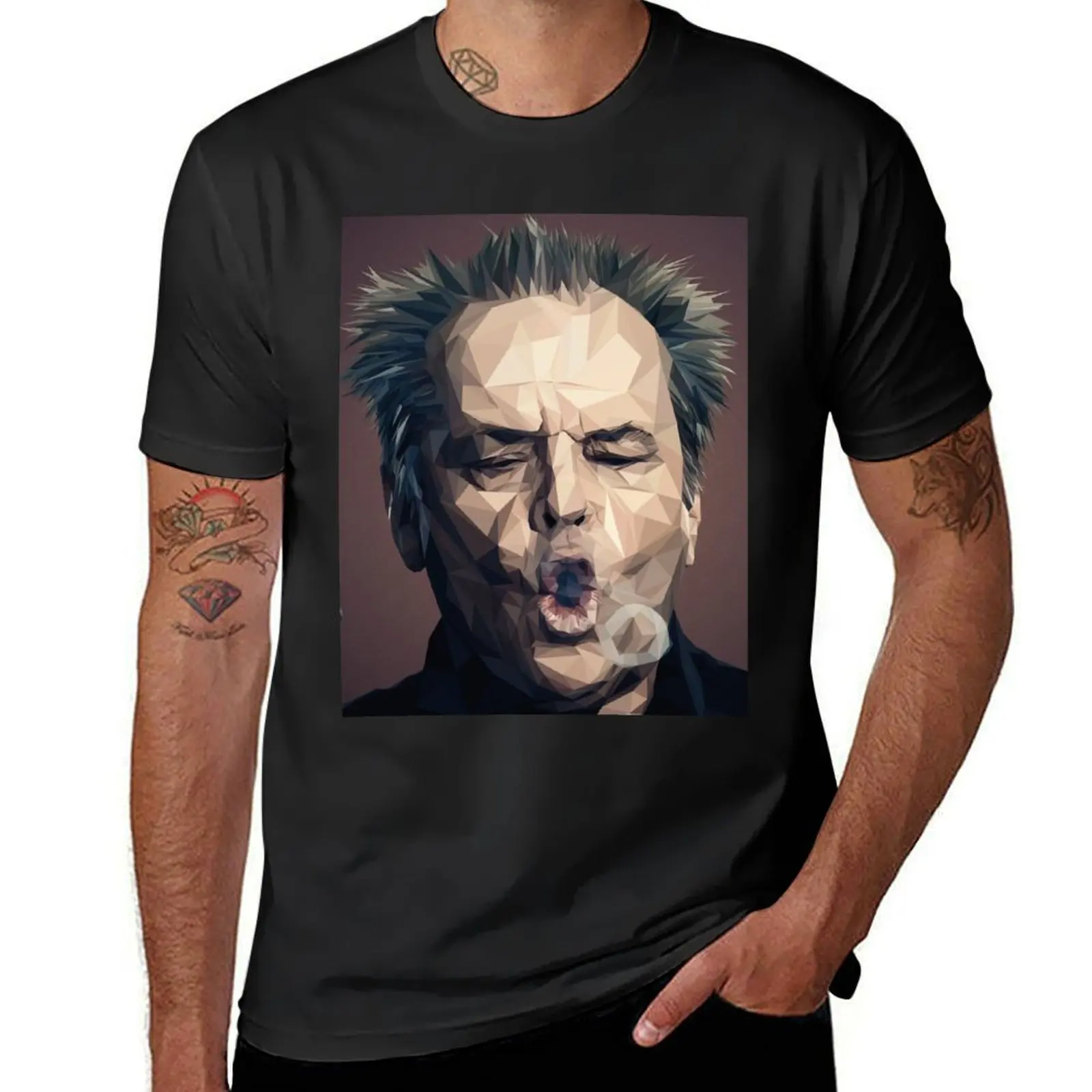 

Jack Nicholson - Low poly T-Shirt Aesthetic clothing korean fashion sports fans plus size tops plain t shirts men