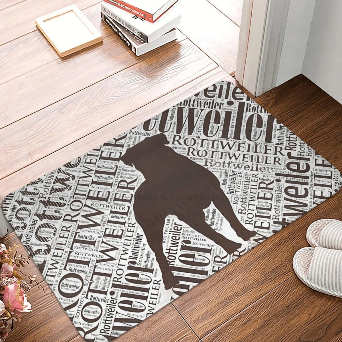 

Rottweiler Dog Bedroom Mat Word Art Doormat Living Room Carpet Entrance Door Rug Home Decor