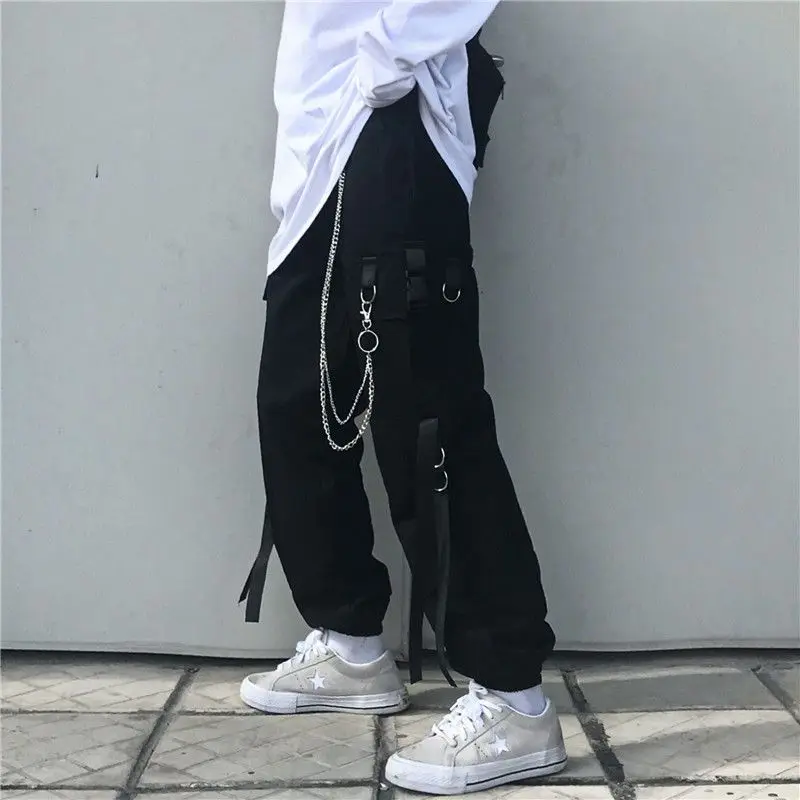 Tapered Leg Cargo Pants Men Fleece Lined Warm Winter Trouser Loose Fit Japanese Retro American Trend Casual Long Pants Outdoor