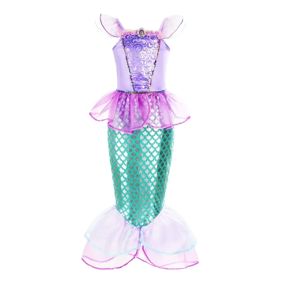 Mermaid Dress Girls Kids Cosplay Dresses Princess Costume Perform Clothes Birthday Party Halloween Clothing