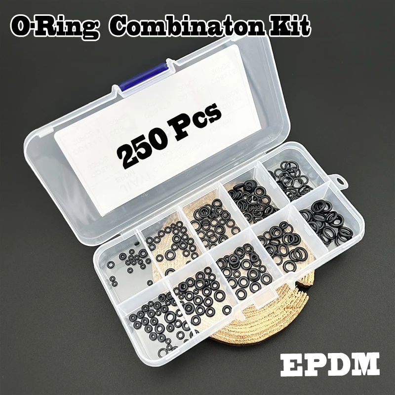 

O-type sealing ring high temperature resistant nitrile fluorine rubber EPDM Combinaton Kit 250Pcs oil resistant wear-resistant