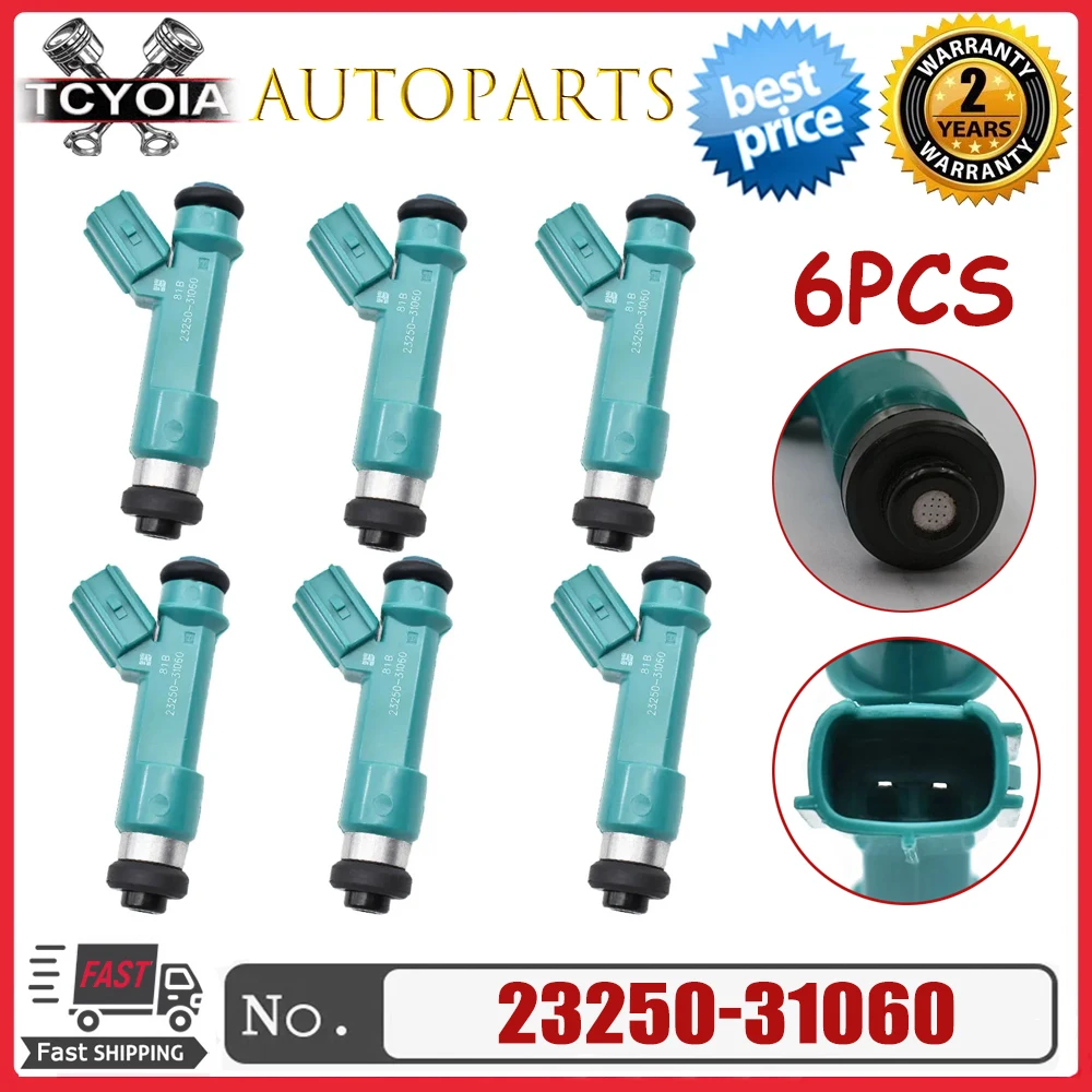 6PCS/LOT NEW Fuel Injector 23209-39075 For Toyota 4Runner FJ Cruiser Tacoma Tundra 23250-31060 2325039075 23209-39075