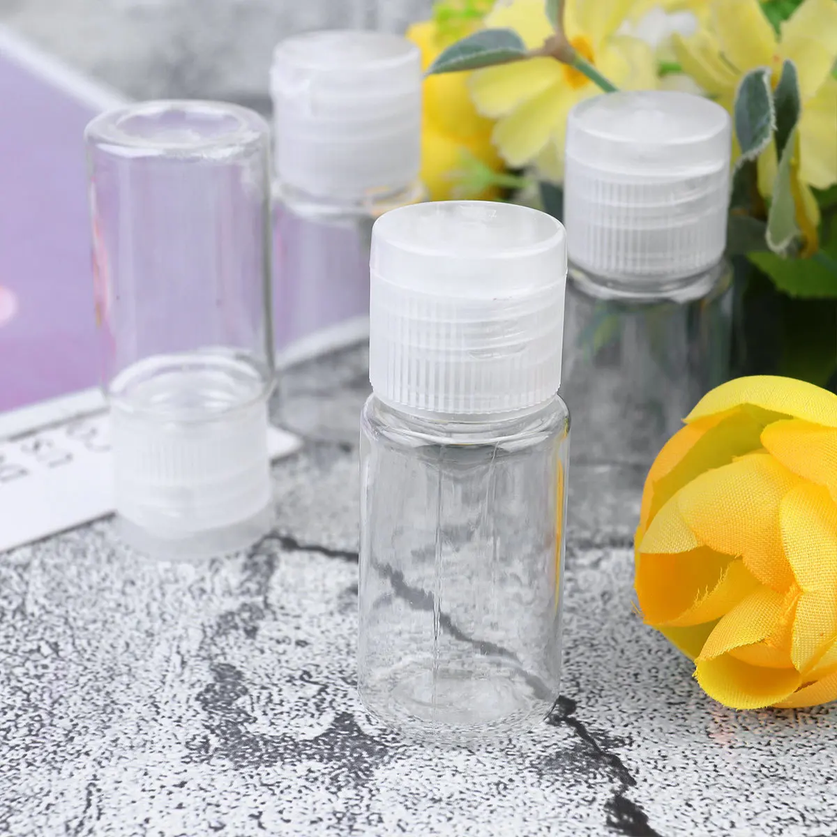 20 garrafas recarregáveis compactas dos pces 10ml para viagens e uso ao ar livre portátil maquiagem e cuidados com a pele dispensador de água eco-amigável