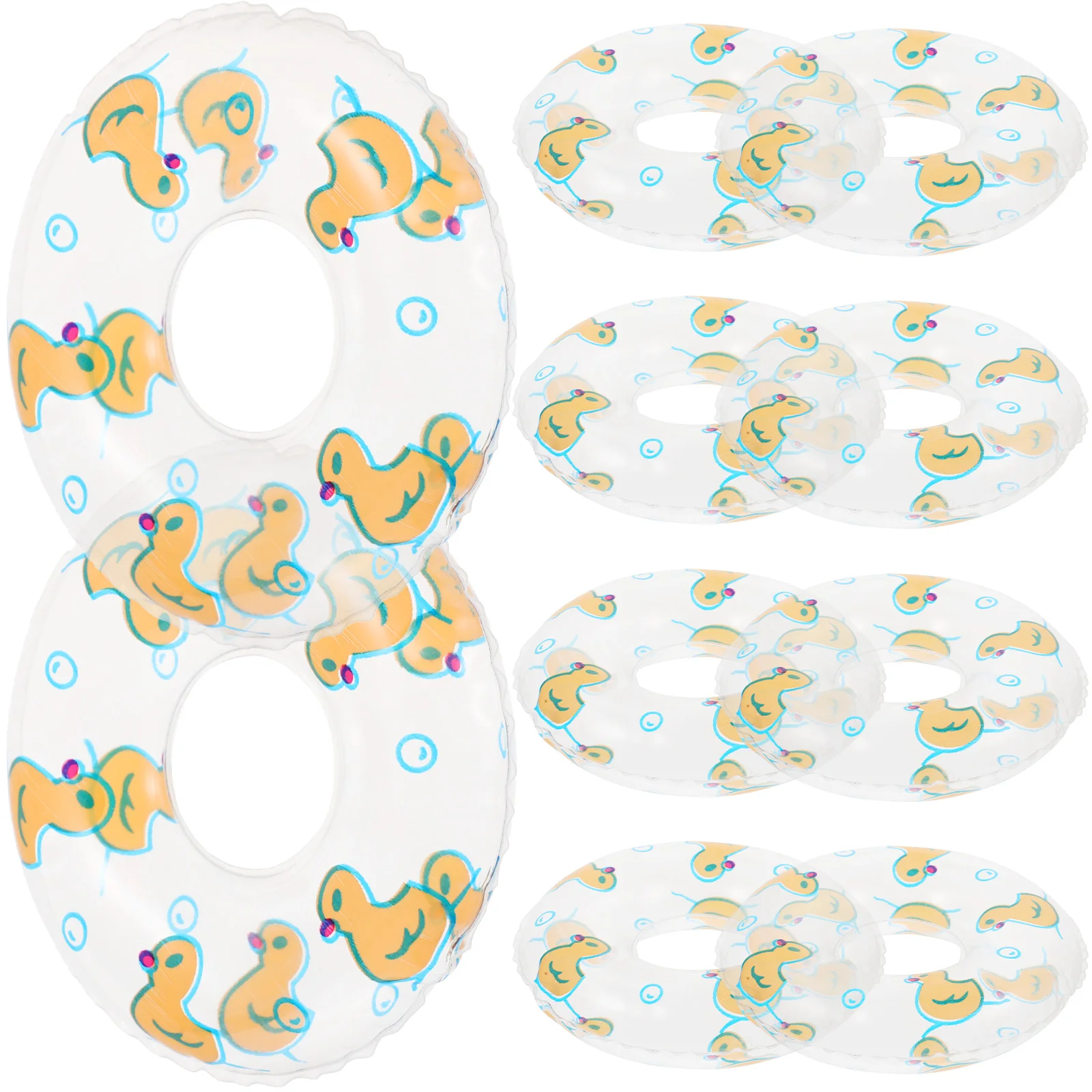 

10 Pcs Miniature Swim Rings Bright Color House Decorations Kids Play Accessories Summer Pool Photo Props Mini Duck
