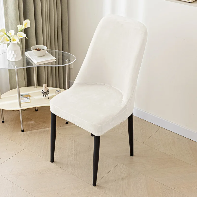 Silver fox velvet curved dining chair cover, , special-shaped chair cover