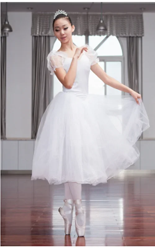 Girls Ballet Tutu Skirt Puff White Classic Ballet Dress Ballet Dance Costumes adult Professional Tutu Ballet Swan Lake Costumes