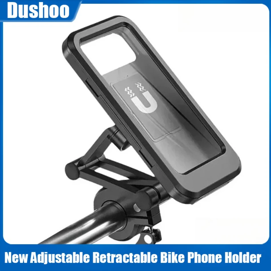 

2025 New Adjustable Retractable Bike Phone Holder 360° Rotating Waterproof Anti-Shock Bike/Motorcycle Phone Mount Touchscreen