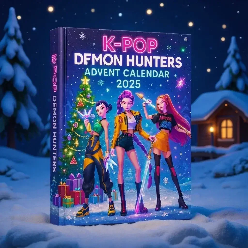 -& #   Calendario de Adviento Kpop Demon Hunters Huntrix Rumi Zoey SAJA Boys Derpy Tiger decoración de Año Nuevo juguetes de cuenta regresiva de Navidad regalos