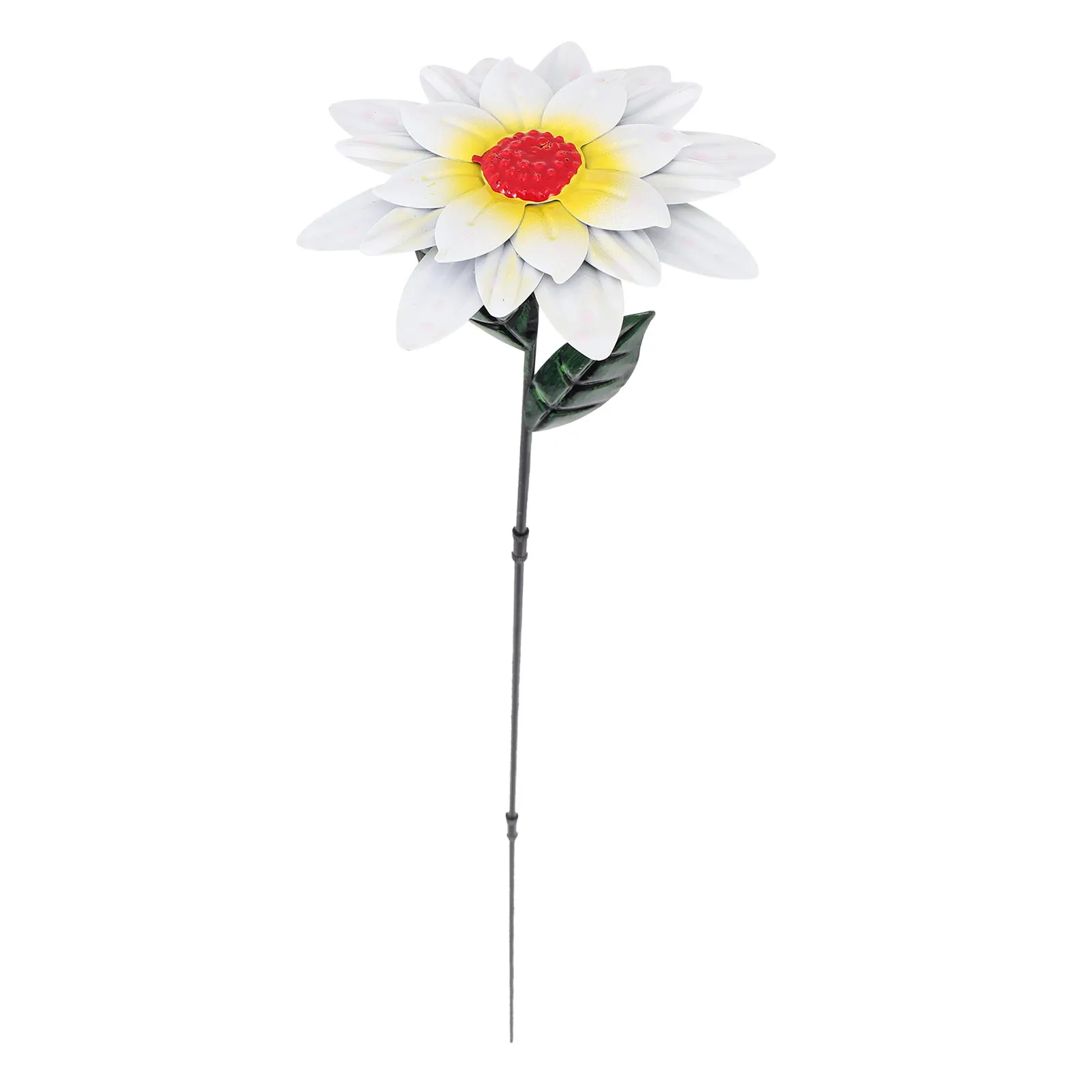 

Iron Art Flower Props Decorative Garden Stakes Spring White Plant Ornament Metal Lawn Yard Patiodecoration Premium Material