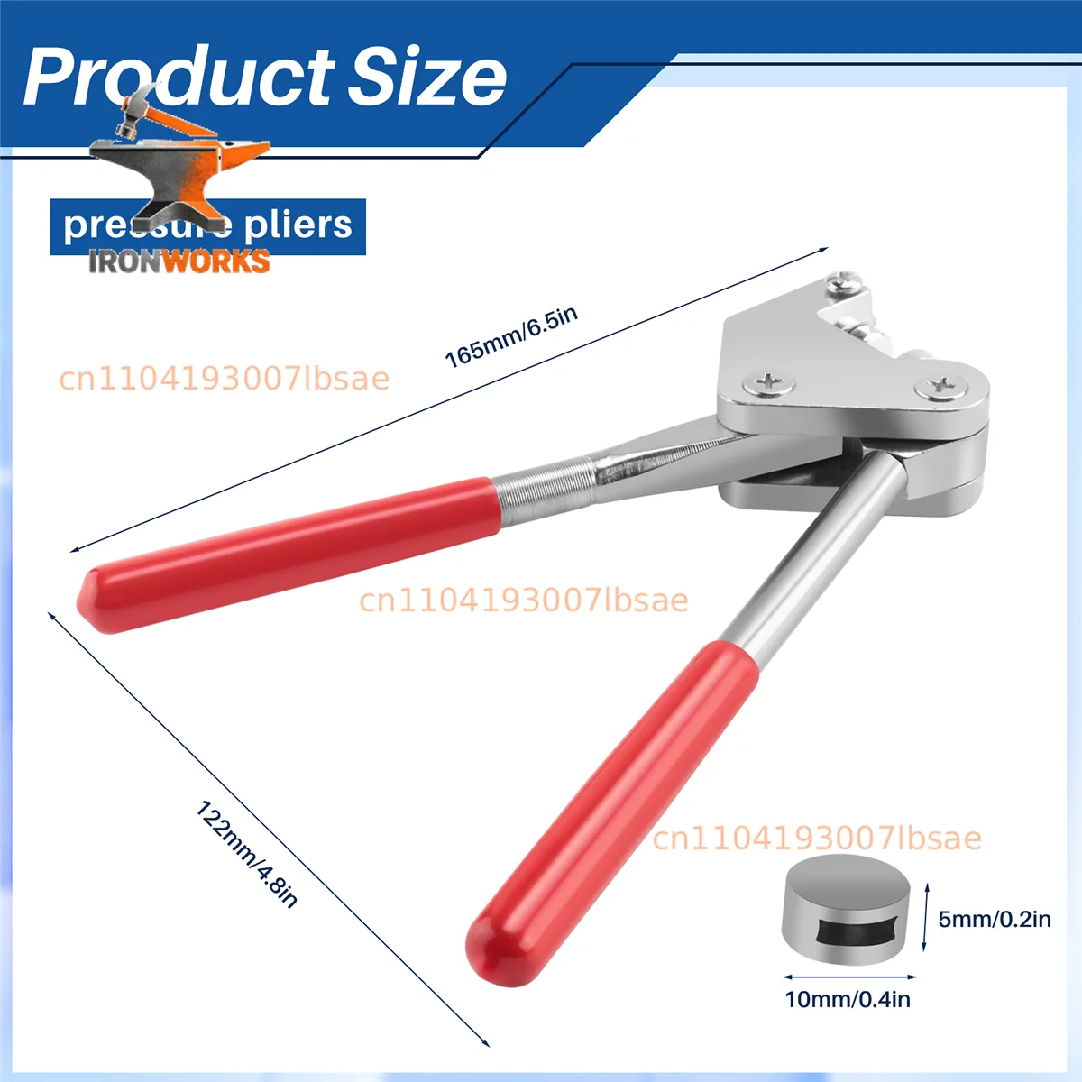 Plier 10x5Mm Sealed Beans Sealing Wire Lead Seal Sealing Pliers Calipers For Seal Water Meter Anti-Theft Sealing