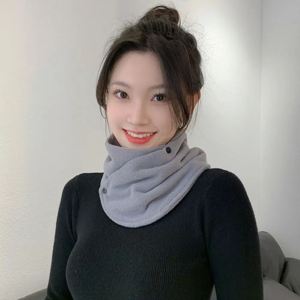 New Thickened Neck Scarf Warmth Double Layer Women's Scarves Windproof Neck Protector Neck Cover Outdoor