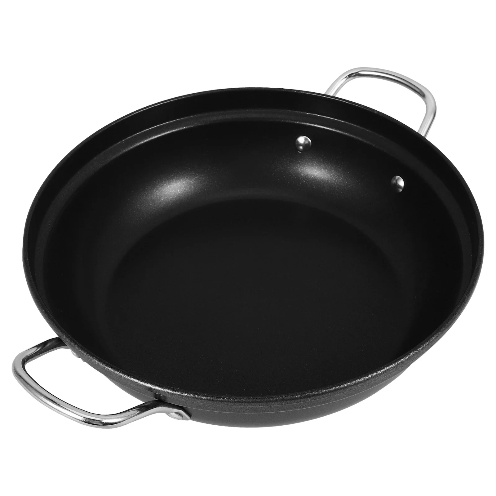 

Iron Hot Pot 28cm Heat Resistant Cooking Pan for Seafood Ramen Korean Hot Pot Family Use Metal Wok Iron Wok