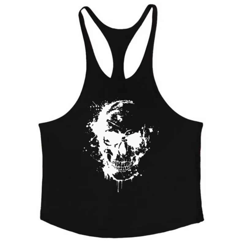 

2025 Cotton Gym Sports Vest - Men's Sleeveless Running & Exercise Training Top, Breathable Fitness Stringer Vest