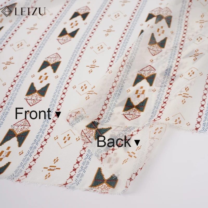 0,5M/2M/1M/0,5M Vintage chiffon print stof vakantie stijl voor doe-het-zelf jurken, shirts, pyjama\'s, hemdje rokken, strandrokken