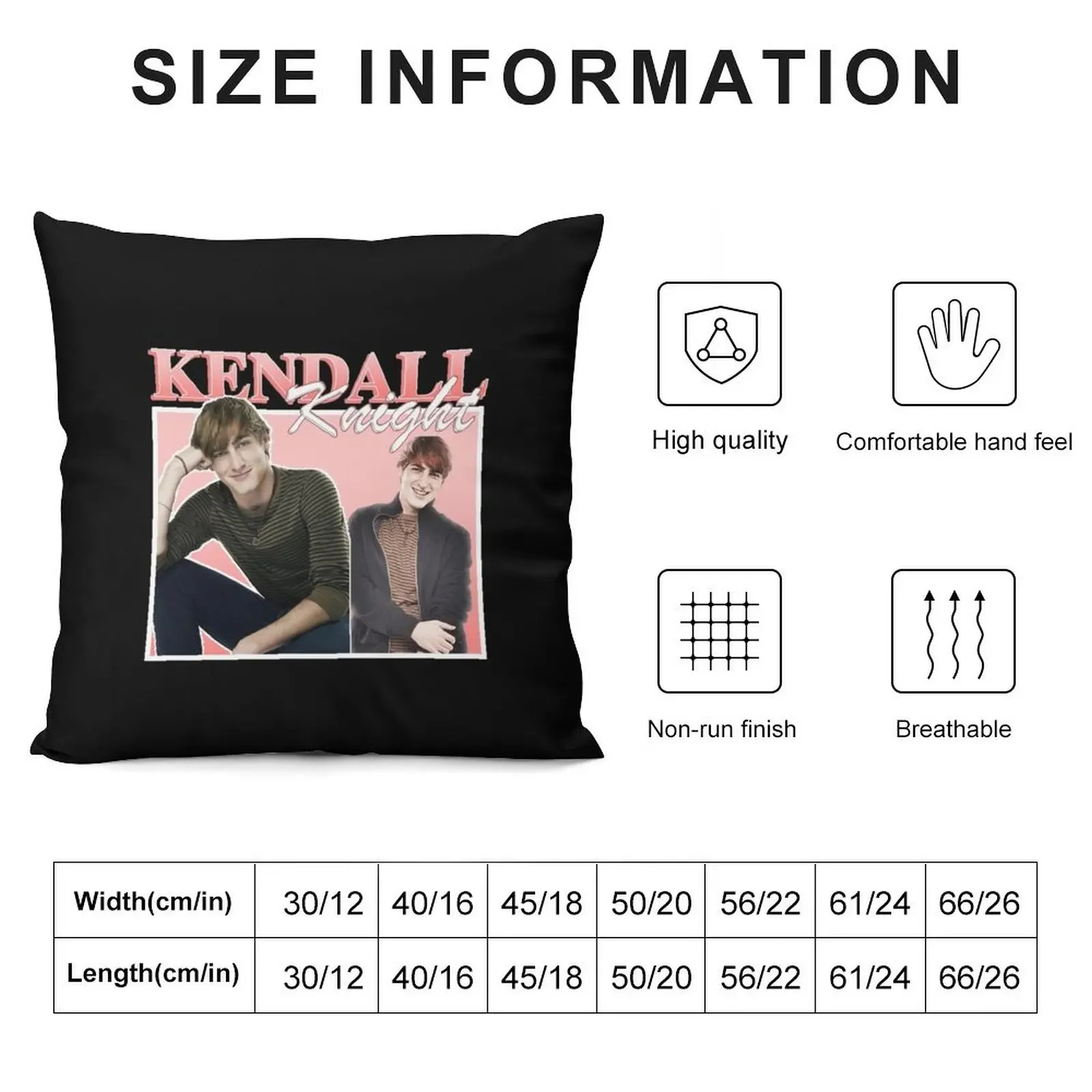 Kendall Knight Throw Pillow Elastic Cover For Sofa autumn pillowcase christmas decorations for home 2025 pillow