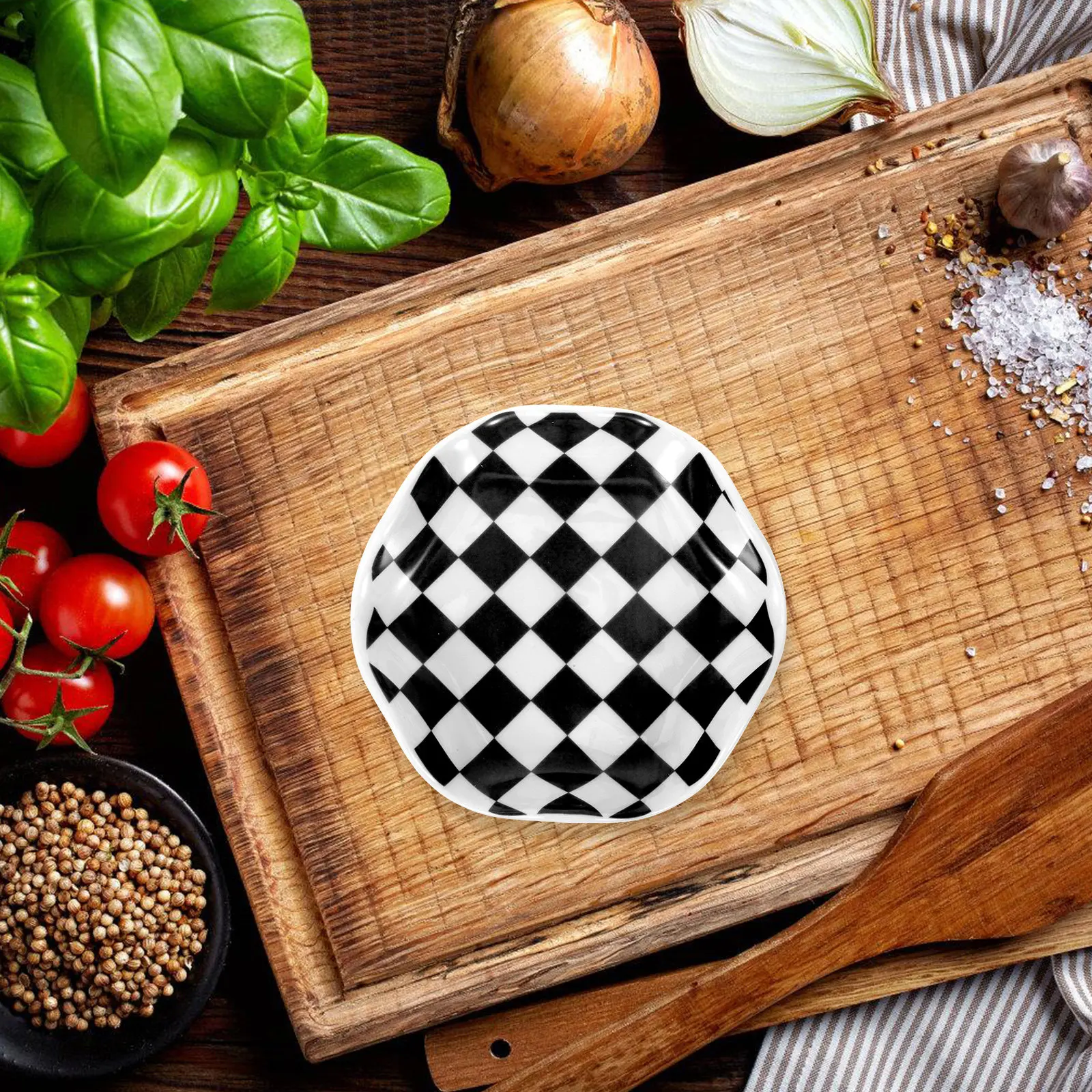 Sturdy Ceramic Spoon Rest with Elegant Hex Grid Design for Countertop Stove Ladle Spatula Teaspoon Holder Space Saving Kitchen
