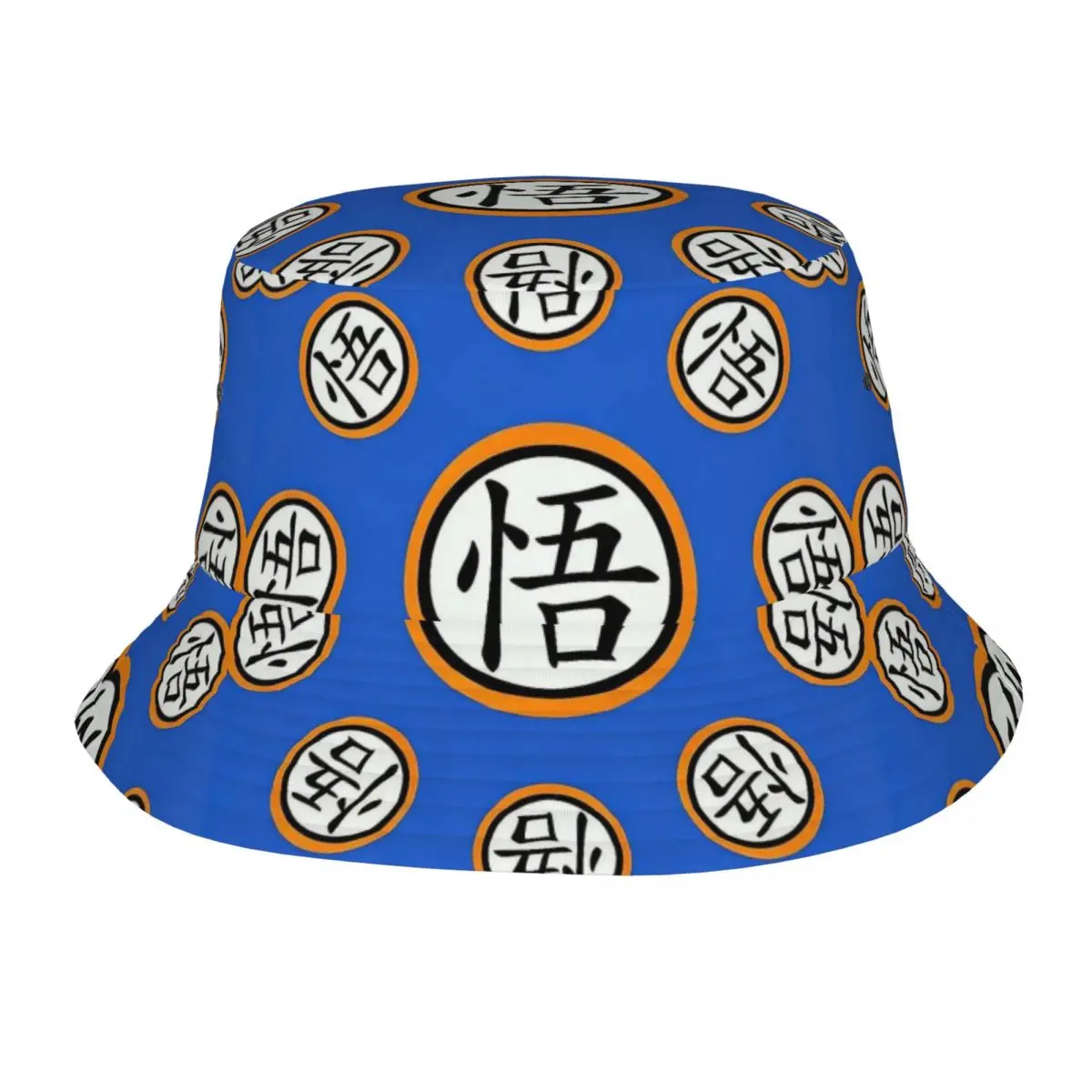 Sommer Goku Kanji Dragon Ball Accessoires Bucket Hats Streetwear Unisex Sonnenhut Boonie Hat UV-Schutz Fischerhut Outdoor
