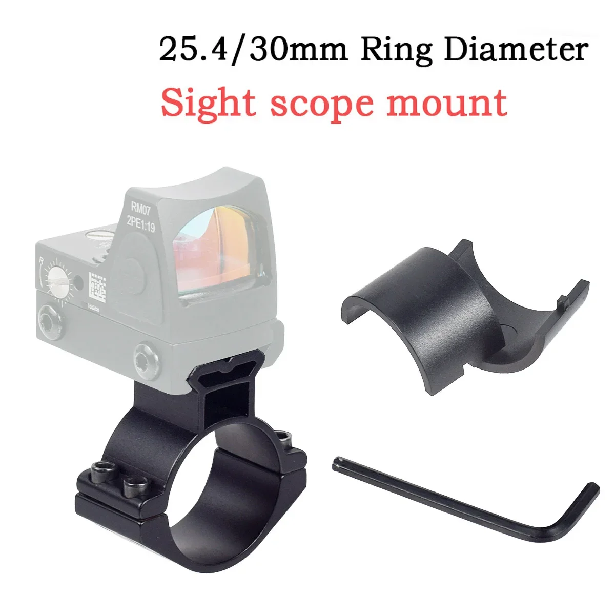 

RMR M1 Red Dot Flashlight Clamp 25.4mm 30mm Diameter Ring CQB Scope Adapter Sniper Long Range Shooting Rifle Hunting Accessory