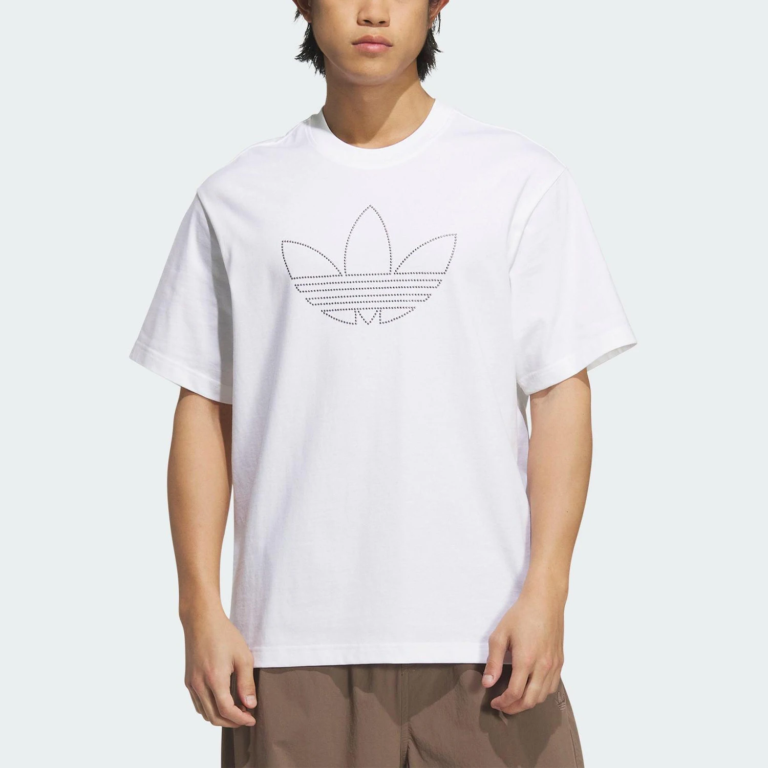 

Adidas Authentic Three Leaves Men's Women's Knitted Sports Breathable Pullover Short Sleeve KE4011