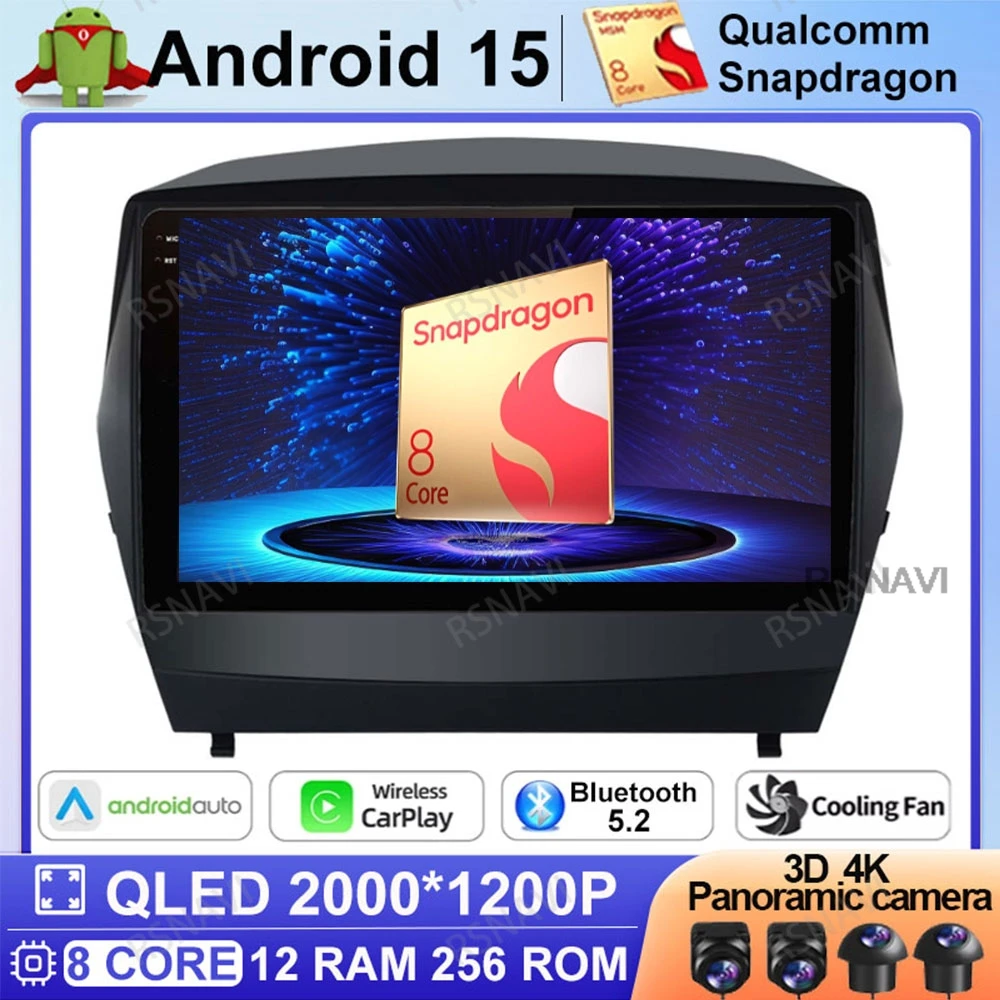 

Android 15 Car Radio For Hyundai Tucson 2 LM IX35 2009 - 2015 DVD Wireless Carplay Auto 5G WIFI Autoradio GPS 4G LTE Stereo BT