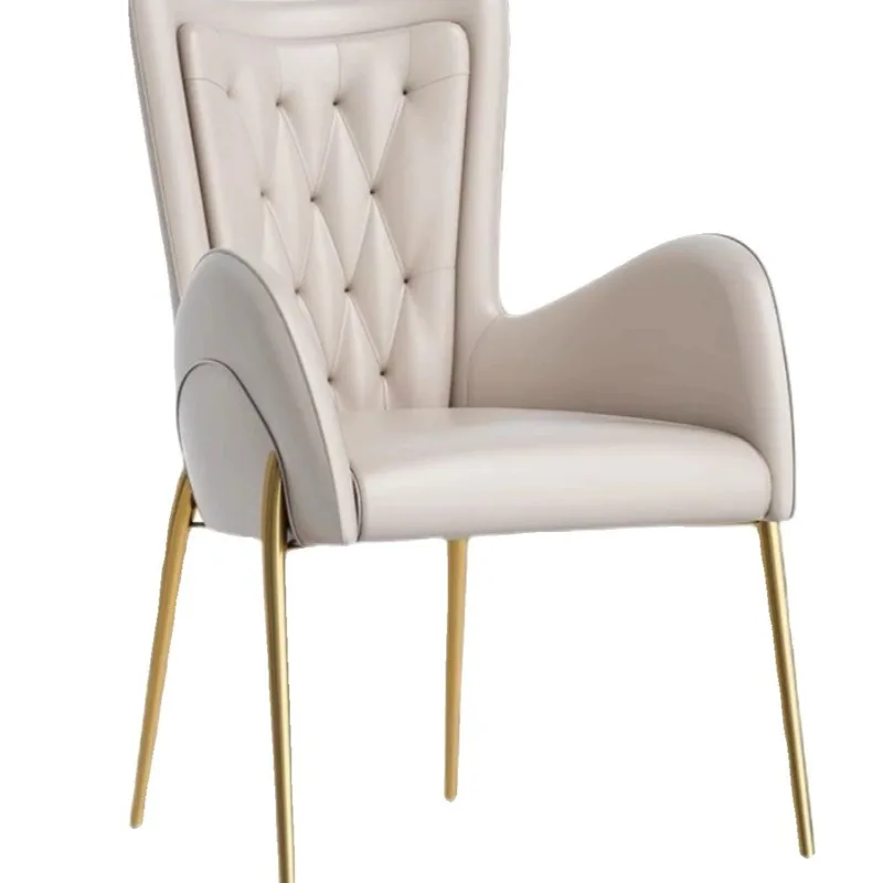 

Nordic light luxury restaurant chair modern simple Internet celebrity casual home backrest nail makeup