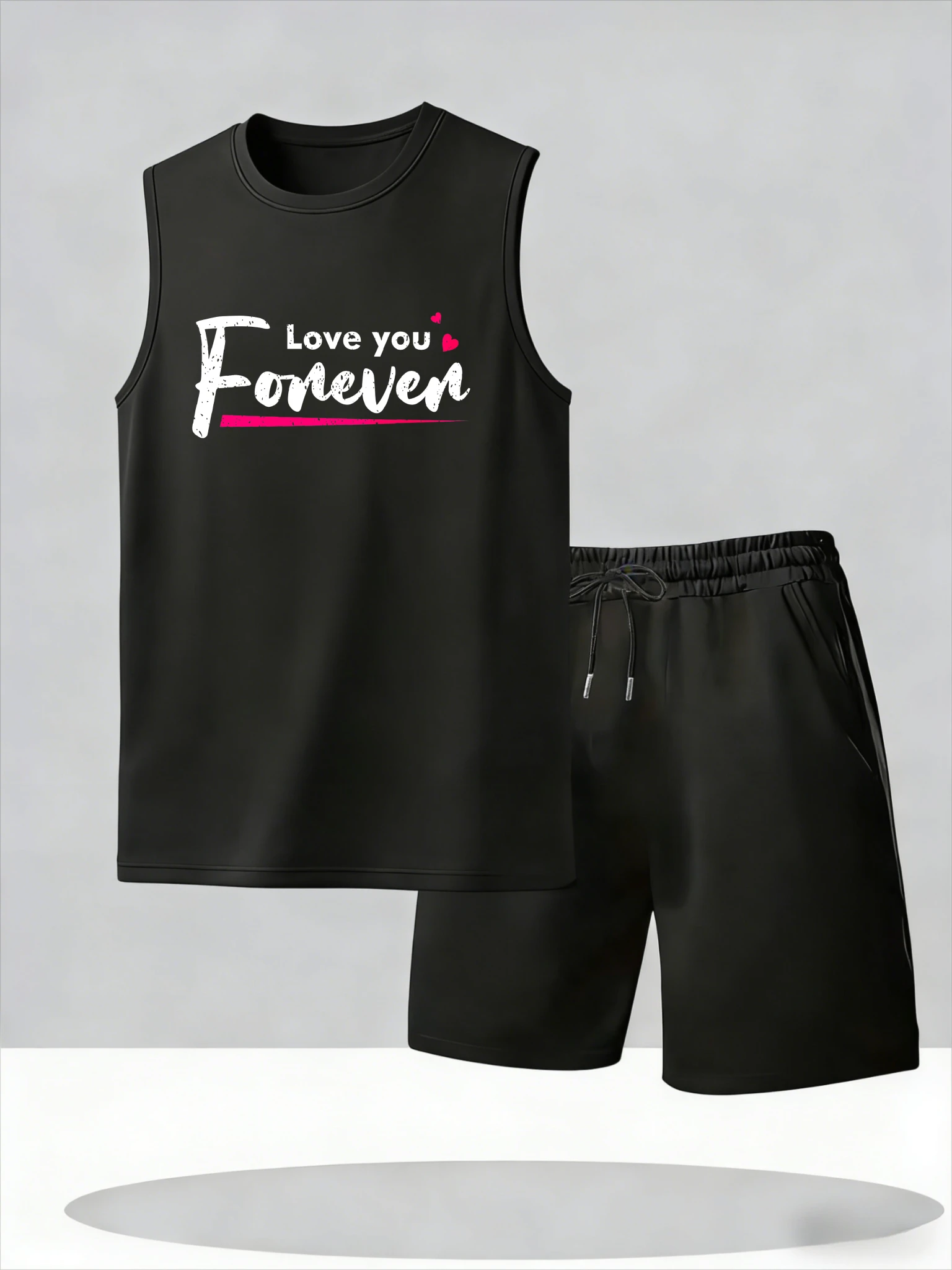 

Men's Tank Top Sets 2026 Summer Thin Quick Dry drip clothing sports oversize crewneck seaside Breathable Old money man beach