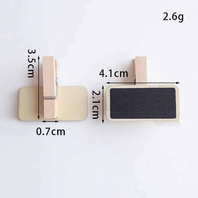 Bview Art 10pcs Mini Wooden Chalkboard Clip - Price Tag Display Holder & Memo Note Clamp for Retail Store