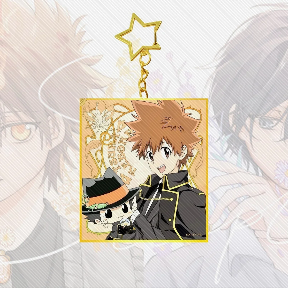 6CM Anime Katekyō HITMAN REBORN! Keychain Model Cosplay Charm Characters Ornament Accessories Goods Collection Gifts