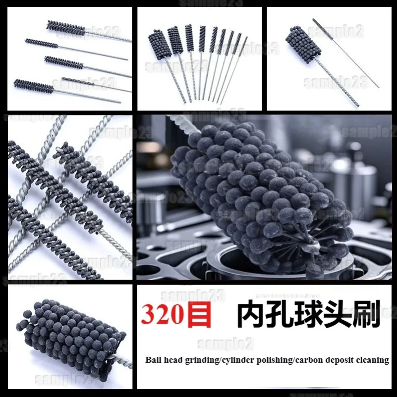 1PC 3-110mm Diameter Flexible Honing Brushes 320 Grit Silicon Carbide for Valve Guides Cylinders Bearings Deburring