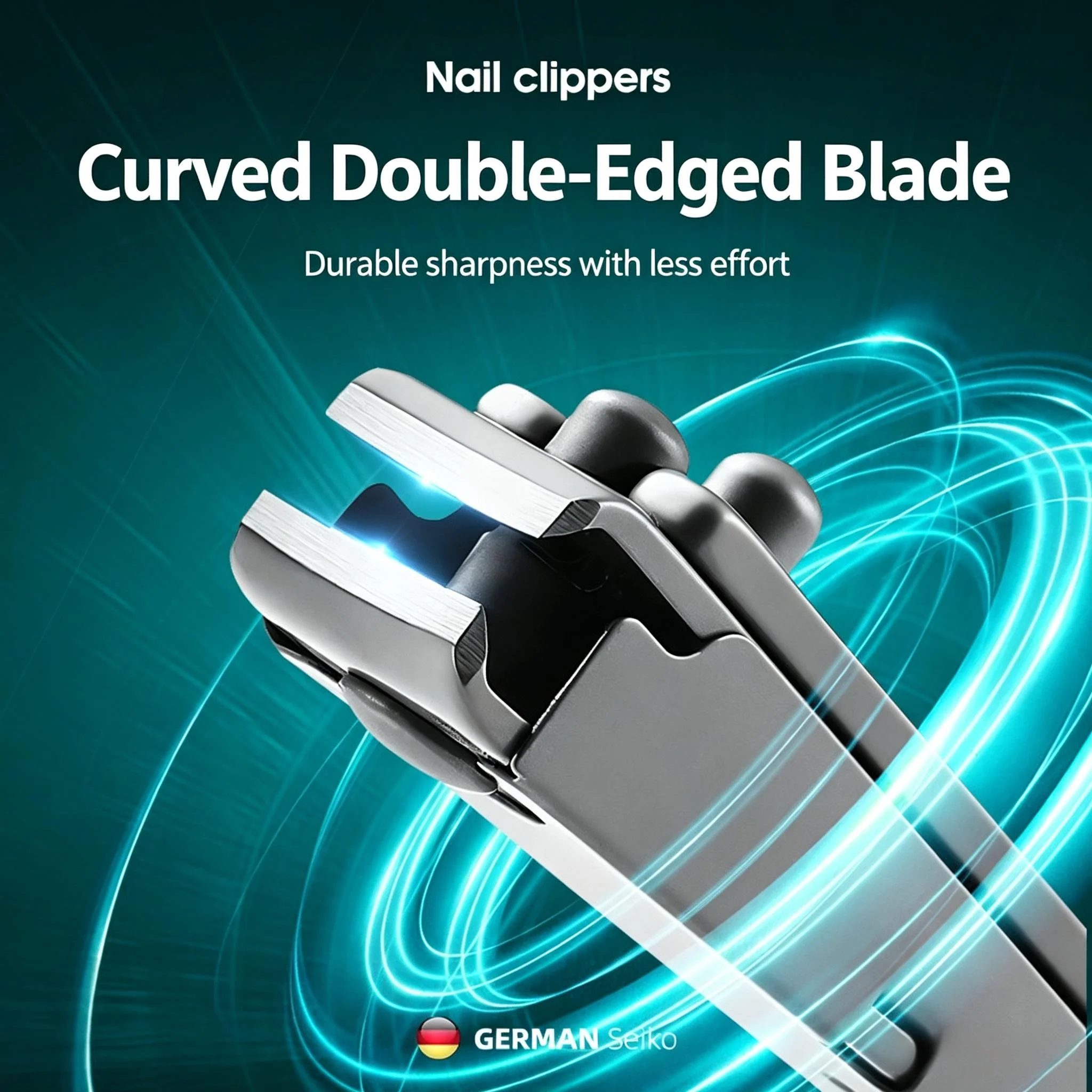 NEW 4PCS Stainless Steel Nail Clippers Cutter Trimmer Manicure Scissors Thick Hard Toenail Fingernail Pedicure Tools