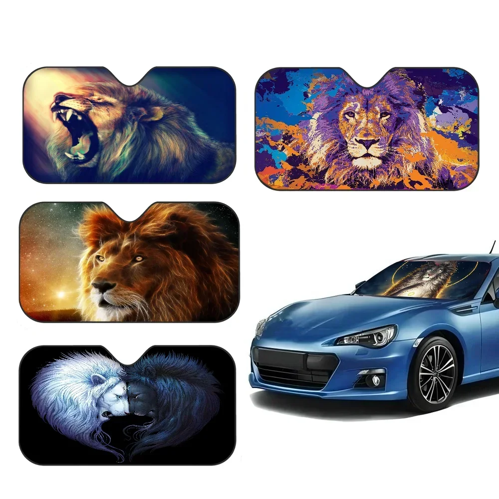 

Colorful Lion Personalized Windshield Sunsha Car Cover Sun Sha Auto Sun Visor Car-covers Car Solar Protection
