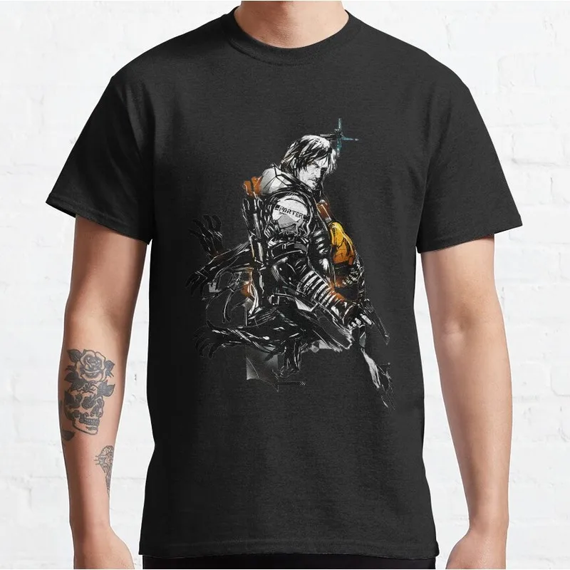 Death Stranding Game Merch T‑Shirt Gamer Fan Gift Unisex Cotton Short Sleeve Tees Solid Snake Graphic Print Streetwear Tops
