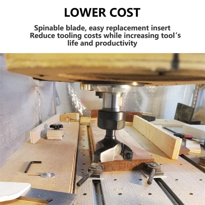 1/2Handle 3-Blade Four BladesTType Knife  Grooving knifeTType Tenon Cutter Woodworking Gong Milling CutterSpoilboard Router