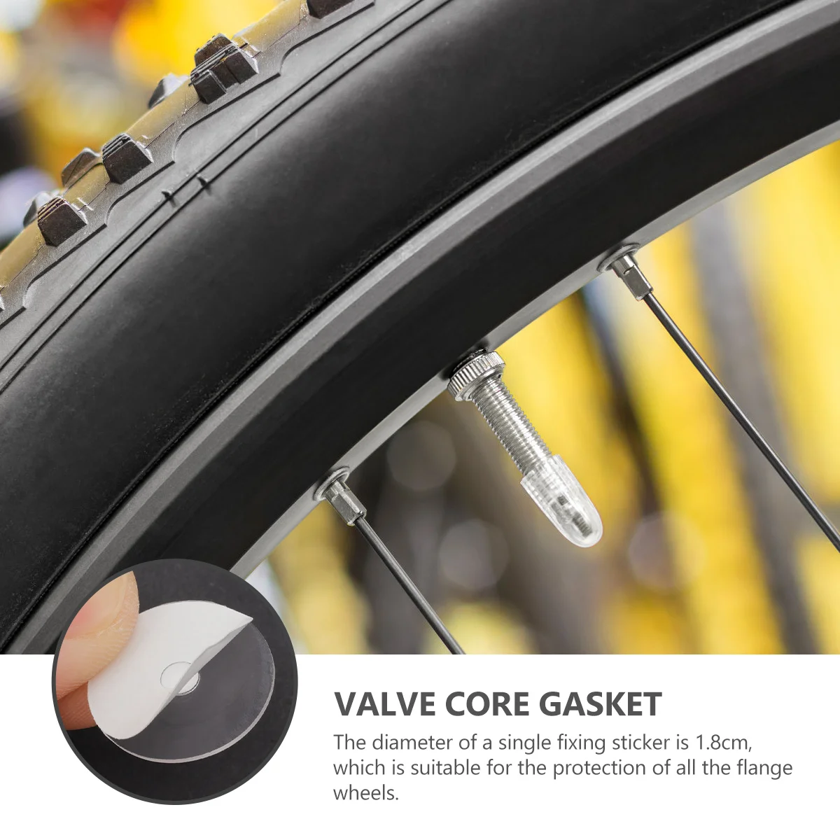 

20pcs Air Nozzle Pad Transparent Bike Tube Pad For Tire Protection Mountain Bike Sticker Rim Durable Adhesive Tape Cycling