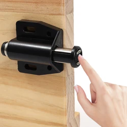 4/8pcs Single Magnetic Pressure Push To Open Touch Latch Cabinet Doors Rebound Single Touch Magnet With Round Iron Sheet