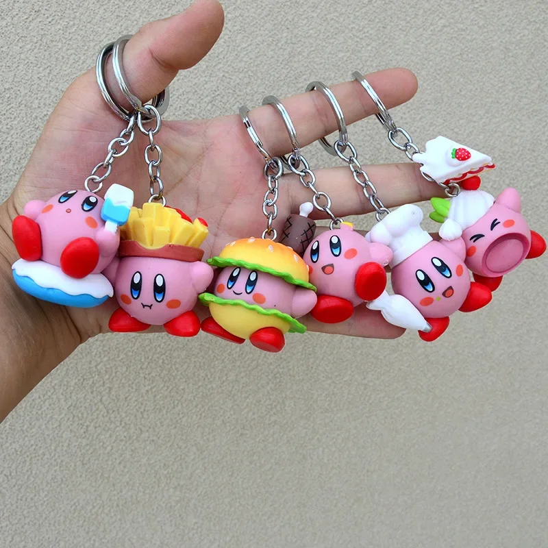 Anime 12 Modelle Super Niedliche Kawaii Kirby Figuren Schlüsselanhänger Tragbare Beliebte Modelle Anime Perfektes Kindergeschenk Spielzeug – Detail 5