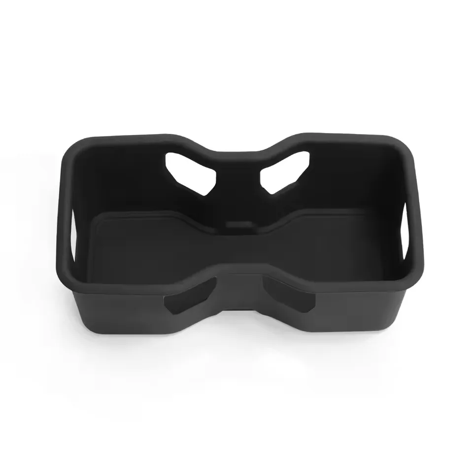 for RIVIAN R1T R1S Second Row Cup Holder Storage Box Shock-Absorbing Central Armrest Cup Tray Car Interior Accessories