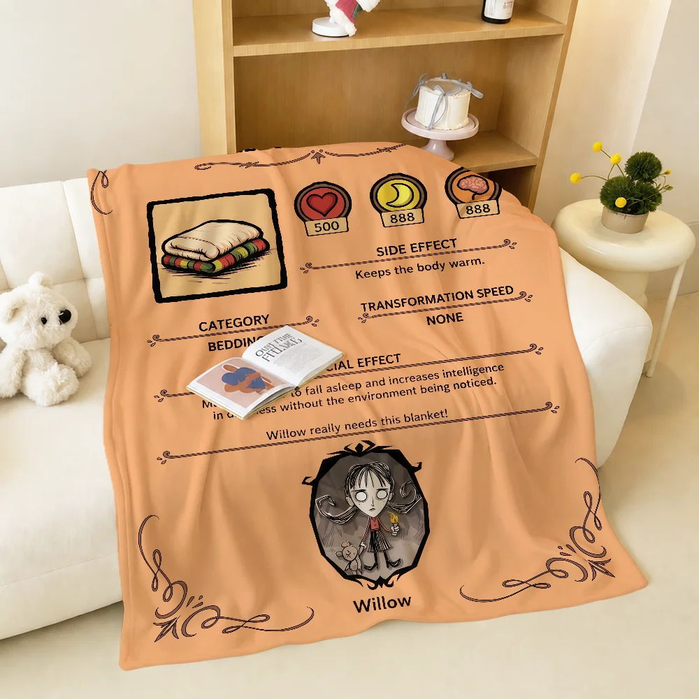 Game Don't Starve Fun Willow Cookbook Warm Soft Plush Blanket Sofa Living Room Nap Home Bedroom Travel Gift Flannel Pet Hogar