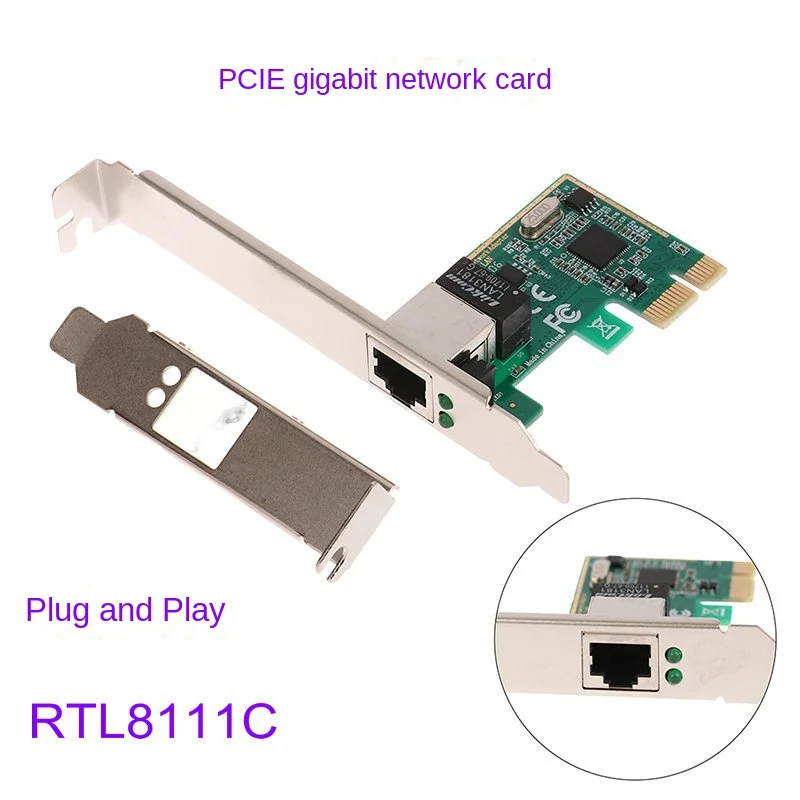 

PCI-E сетевая карта Gigabit Проводная сетевая карта PCIe RJ45 Ethernet RTL8111C чип 1000M драйвер бесплатно