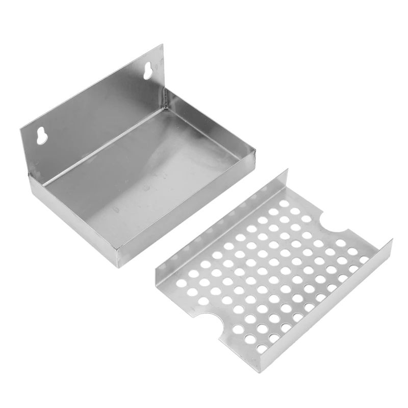 ABHU 2X Wall Mount Beer Drip Tray No Drain 304 Stainless Steel Homebrew Kegging Draft Beer