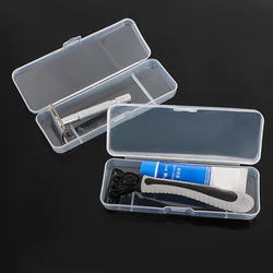 High Quality Transparent Double Edge Razor Storage Box Men Classic Shaver Case Shaver Storage Box Razor Accessories 1 PC