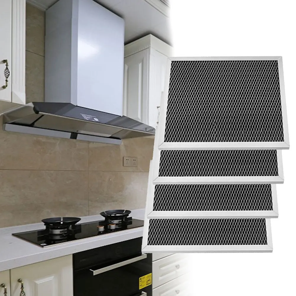 1/4Pcs Extractor Hood Filters For Grease & Unwanted Smells Control  For Household Kitchens Commercial Dining Establishments