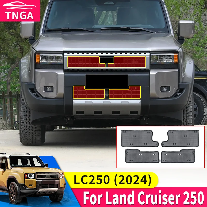 For 2024 Toyota Land Cruiser 250 1958 Prado LC250 Front Grill Anti-mosquito Sand-Proof Stone Net Exterior Accessories Tuning