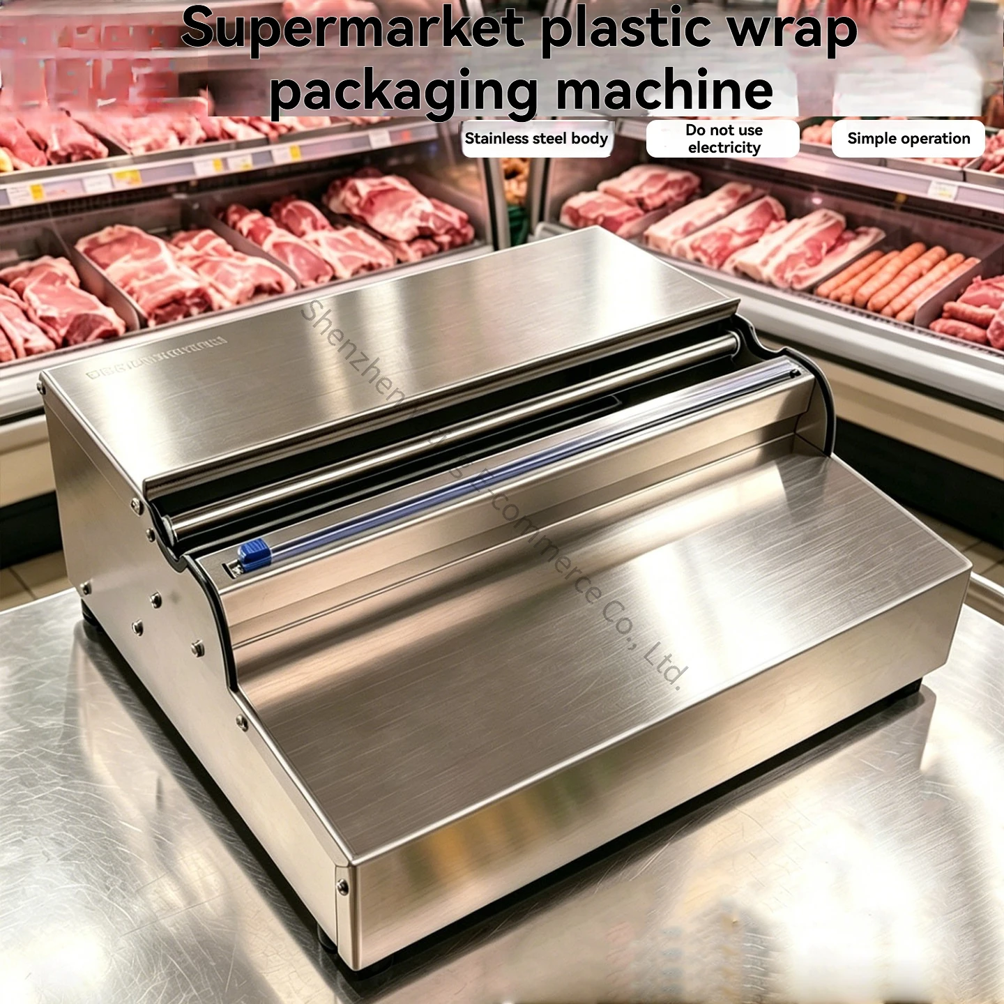 Supermarket Plastic Wrap Sealing Machine Commercial Baler  Boutique Thickened Wrap Fruit Food Packaging Machine