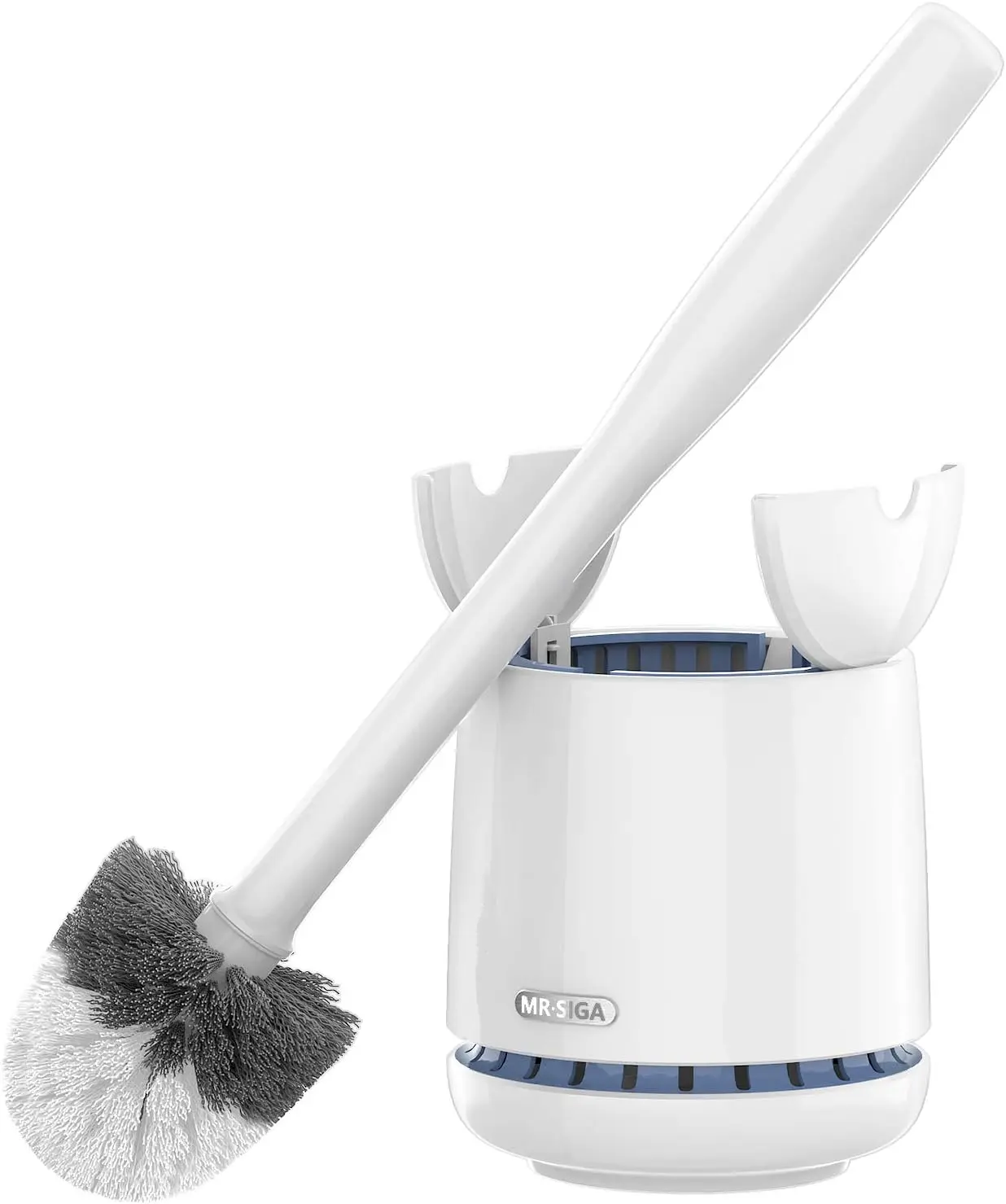 

Premium Toilet Bowl Brush and Holder with Durable Bristles and Solid Handle for Effective Bathroom Cleaning, White, 1 Pack