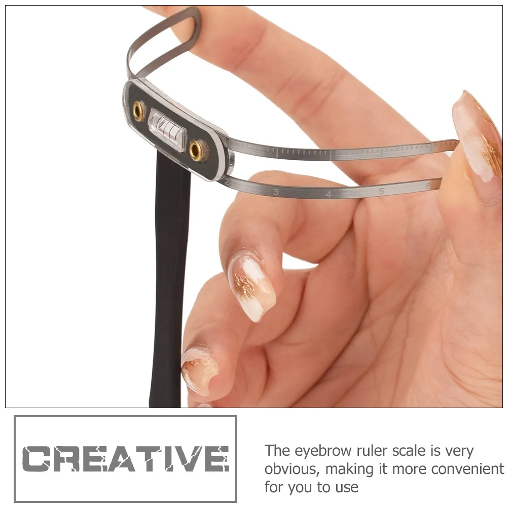Stainless Steel T Shape Eyebrow Tattoo Ruler High Durability Anti Slip Handle Accurate Positioning Portable Eyebrow Measuring
