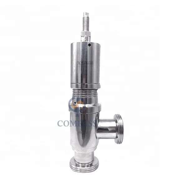 DN40 Stainless Steel SS316L 4Bar Sanitary Grade Food Grade Male Threaded End Safety Valves for the Food and Beverage Processing